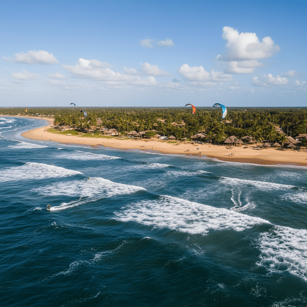 Barra Grande's kitesurfing beach